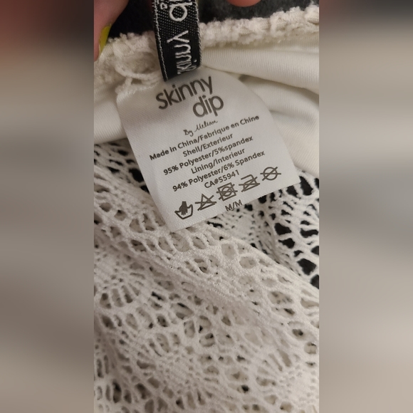 NWT SKINNY DIP White Lace Strapless One-Piece Swimsuit - Picture 7 of 11